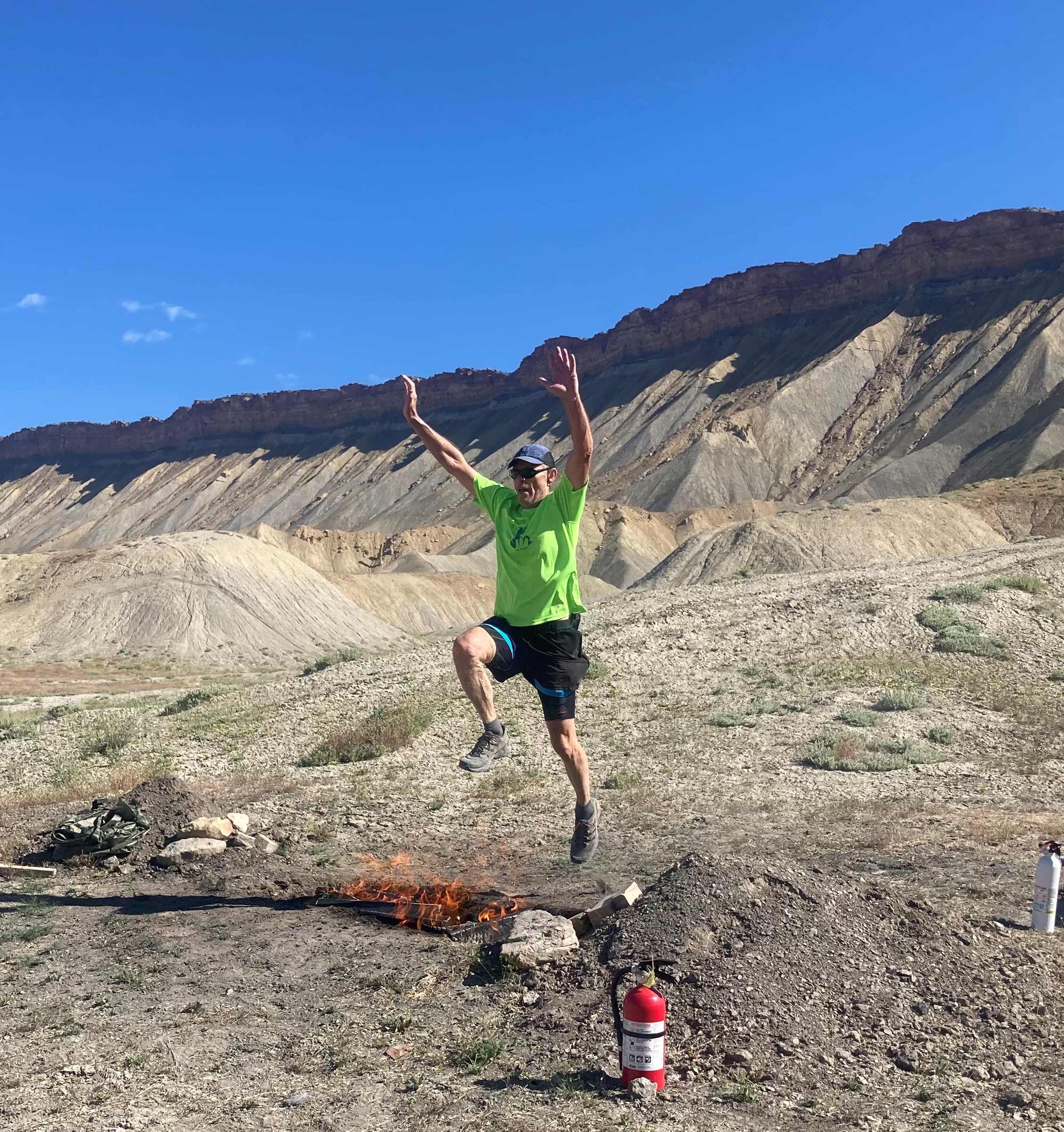 Ernie Langelier clears the Grumble finish
