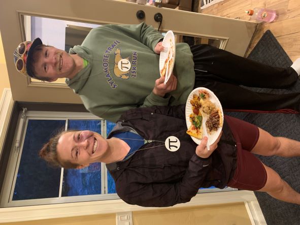 Pi Day winners Megan Sand and Ian Rogers