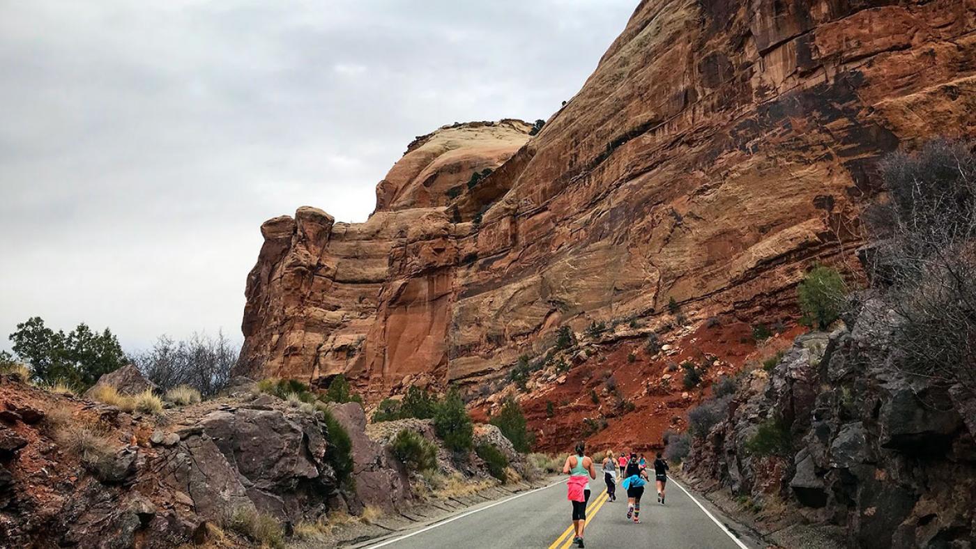 Rim Rock Run Marathon and Halt-Marathon, Grand Junction to Fruita, Colorado