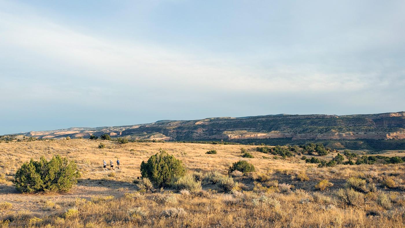 Striders on the trails in Loma, Colorado