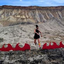 Sara at the Grumble finish