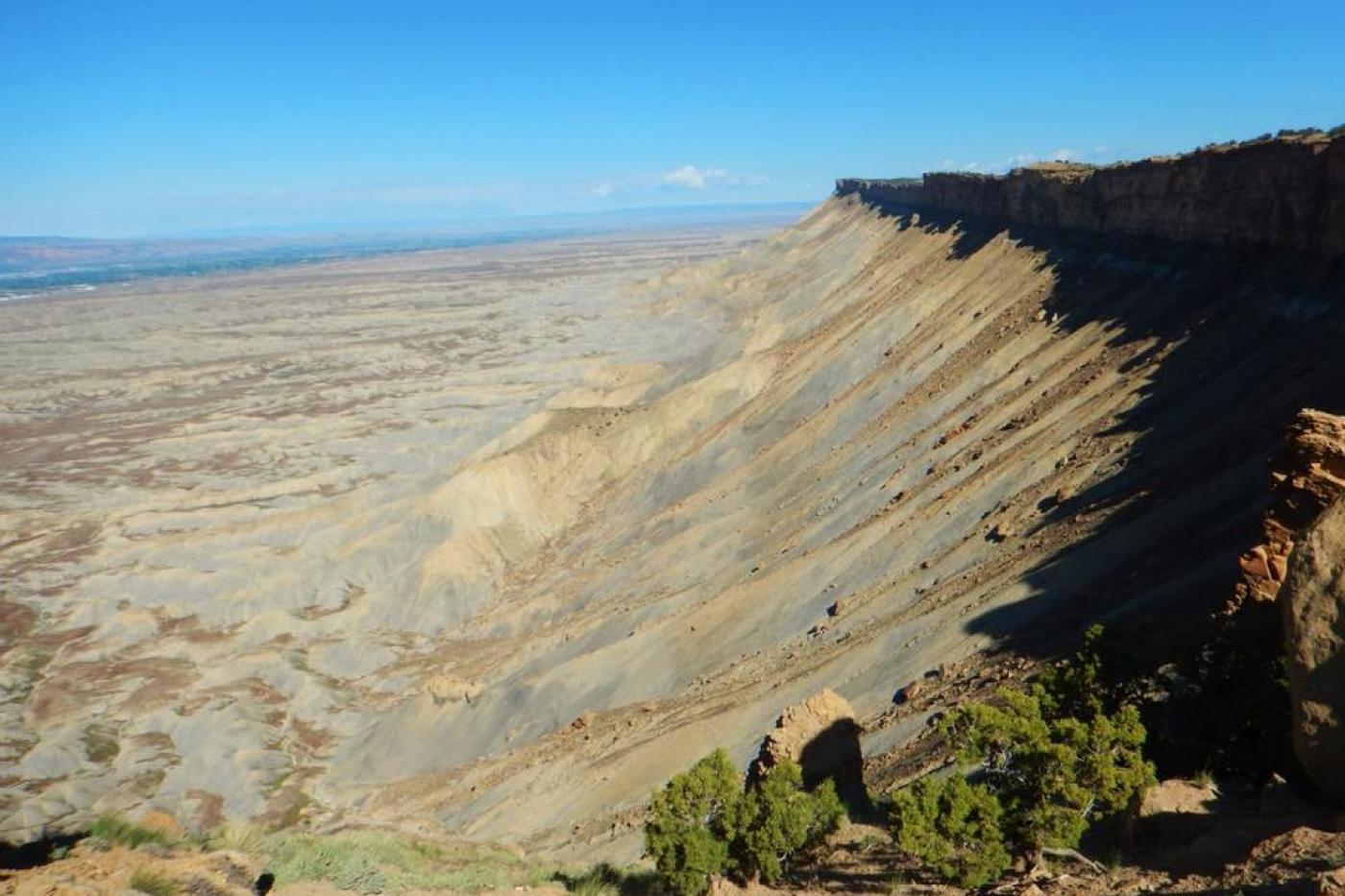 View along the ridge at the top