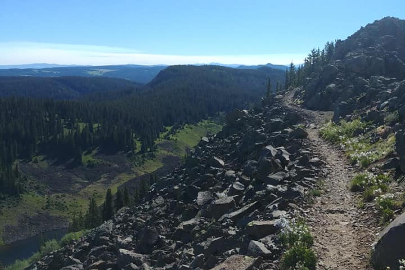 View along the crest